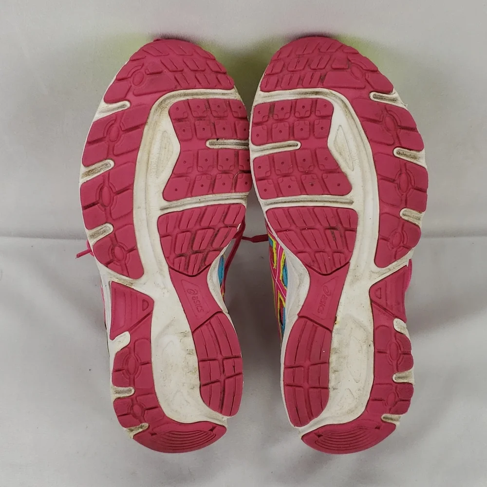 Asics gel contend 3 shoe. Pink Yellow Blue. Size 5.5 - Picture 5 of 6